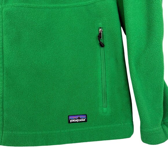 Patagonia Synchilla Jacket Men's Medium Full Zip Fleece Zip Pockets Green Y2K - Picture 6 of 14